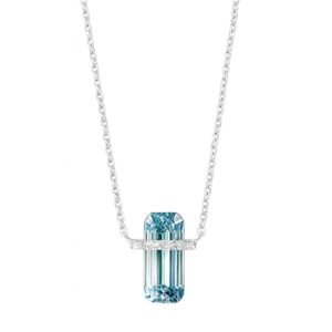 MYTHKEY Rectangular Blue Topaz Necklace