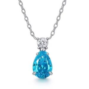 MYTHKEY Pear-Shaped Blue Drop Necklace