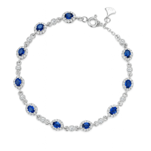 MYTHKEY Oval Sapphire Halo Bracelet