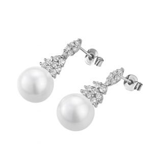 MYTHKEY Pearl & Diamond Drop Earrings
